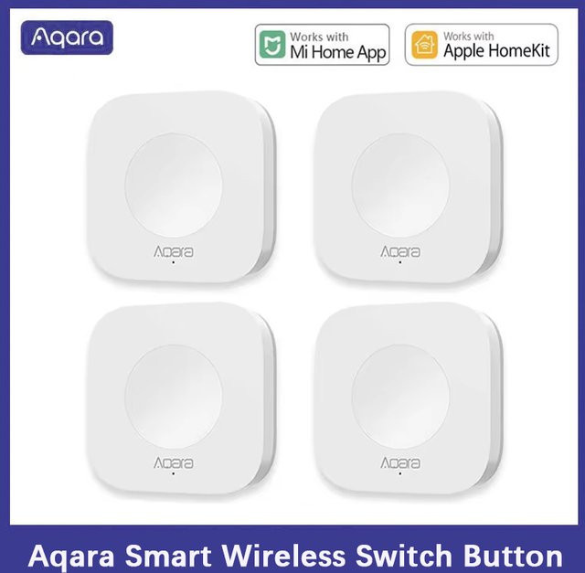 Aqara Smart Mini-Schalter Zigbee kabelloser Ein-Tasten-Sensor in Weiß für Mihome und Homekit - Bild 1