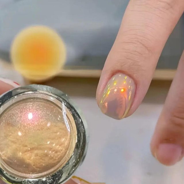HotPress Nail Art Pulver Aurora Orange, Metallic, 0,2 g - Bild 1