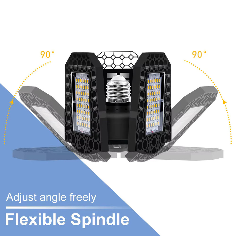 Verformbare 80 W LED-Glühbirne mit E27-Sockel in Schwarz für Werkstatt und Garage - Bild 5