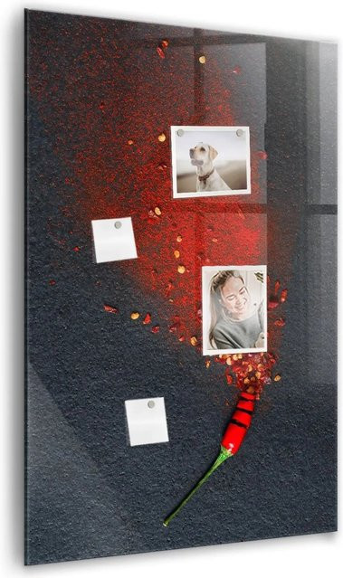 Tulup Glasmagnettafel Weiß, B/H: 90 x 60 cm - Bild 1
