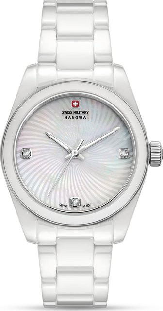 Swiss Military Hanowa Armbanduhr, Quarz, Keramik, Weiß, 32 mm, Damen - Bild 1