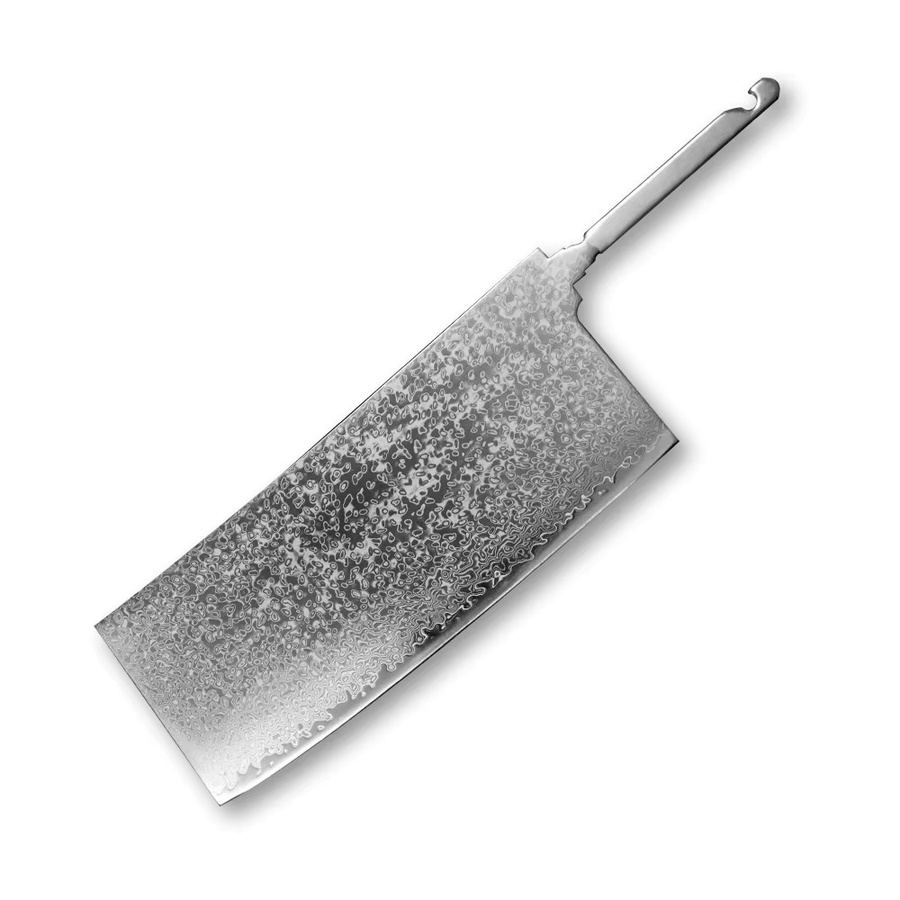 JUMCSONG 7-Zoll Schneidemesser-Rohling aus 67-lagigem Damaststahl und VG10-Stahl in Silber/Grau - Bild 4