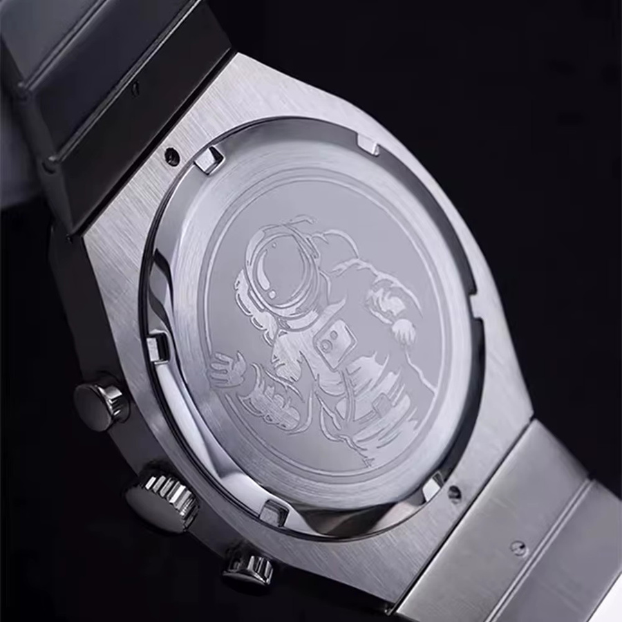 Hruodland Chronograph, Quarz, Edelstahl, Saphirglas, Schwarz, Herren - Bild 2