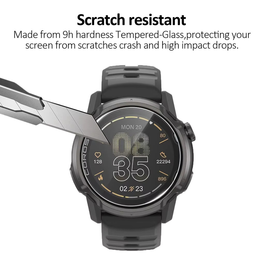 Coros Displayschutzfolie Glas, transparent, Smartwatch - Bild 3