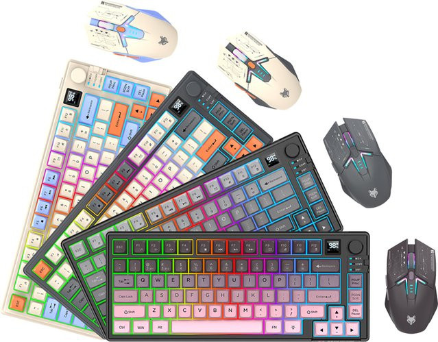 XUNFOX Gaming-Tastatur-Maus-Set mit USB-A Anschluss und Beleuchtung für Desktop und Laptop - Bild 1