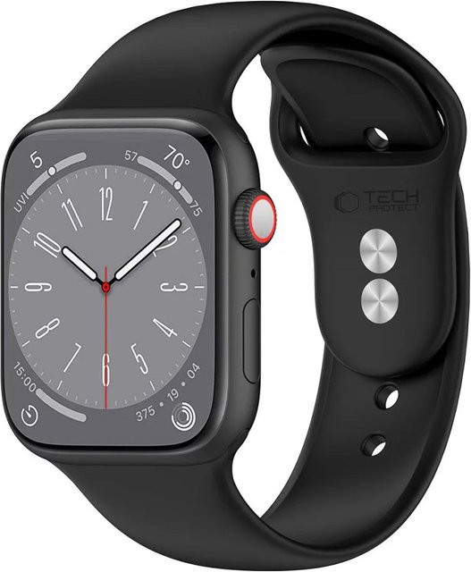 Tech-Protect Uhrenarmband Silikon, Schwarz, Unisex - Bild 1