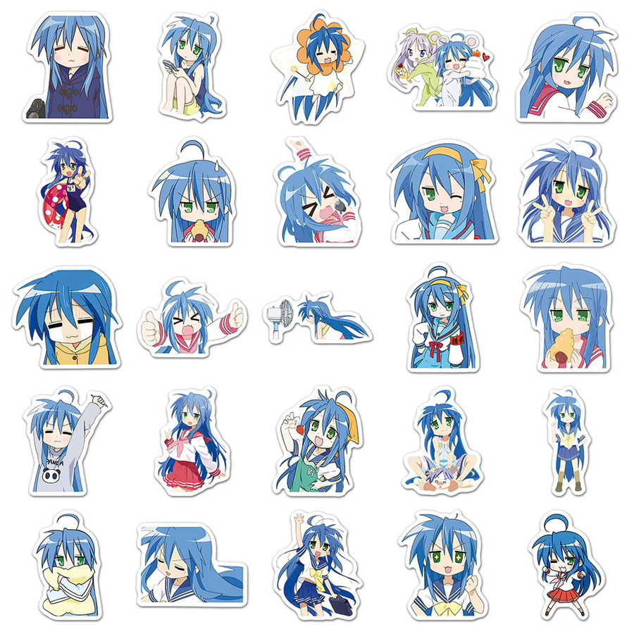 Bandai Anime Lucky Star Aufkleber, Izumi Konata, Sticker, multicolor - Bild 3
