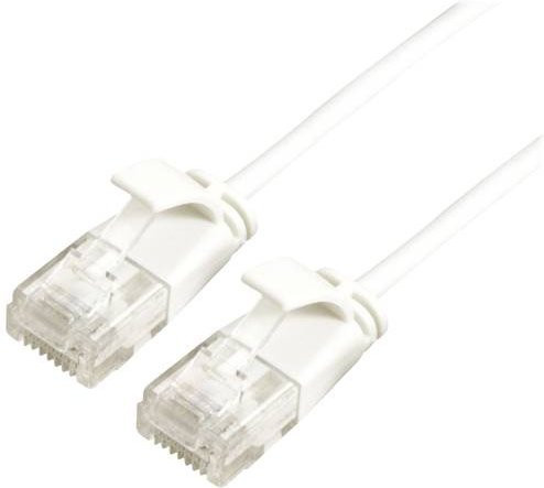 Roline Green UTP Patchkabel Cat.6A Slim Ethernet LAN Kabel, Weiß, Länge: 3 m - Bild 1