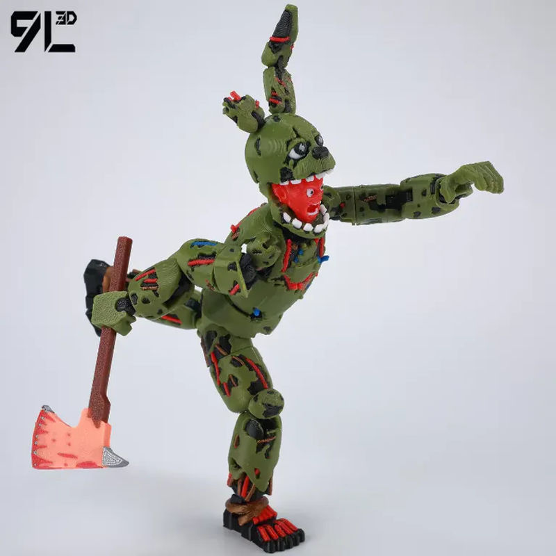 Bandai FNAF Actionfigur Springtrap Modell aus Kunststoff in Grün - Bild 2