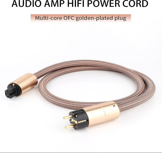 YYAUDIO Referenzphase Schuko-EU-Steckerkabel für Hi-Fi CD-Verstärker und Wechselstrom-Anwendungen - Bild 1
