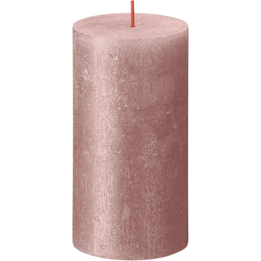 Bolsius Rustik-Kerze Shimmer in Rosa, Durchmesser: 6,8 cm, Höhe: 13 cm - Bild 2