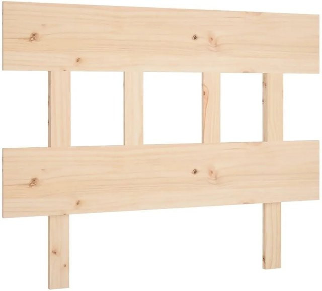 vidaXL Kopfteil aus Massivholz Kiefer in Braun, rustikal, B/T/H: 93,5 x 3 x 81 cm - Bild 1