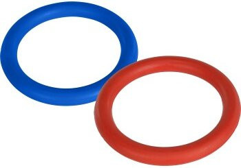 FIT+FUN Spielzeug Ring Naturkautschuk, rot oder blau - Bild 1