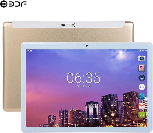 BDF S10 Android 11 Tablet-PC mit MediaTek Prozessor, 4 GB RAM, 64 GB ROM, 10,1 Zoll Display, Gold - Bild 1