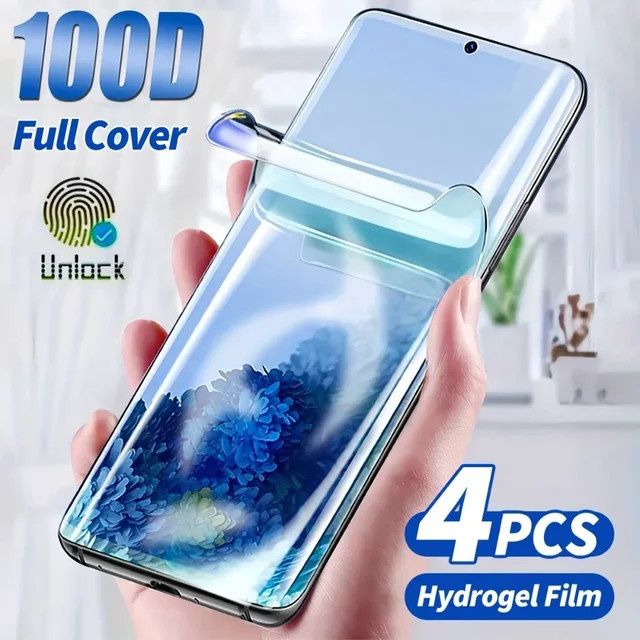 4 Stück HD Clear Hydrogel Displayschutzfolien für Samsung Galaxy S25 S24 S23 S22 S20 Ultra Plus FE Note 20 transparent - Bild 1