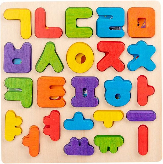 Yiran toy Koreanisches Alphabet Puzzle 3D Holz ab 3-6 Jahre - Bild 1