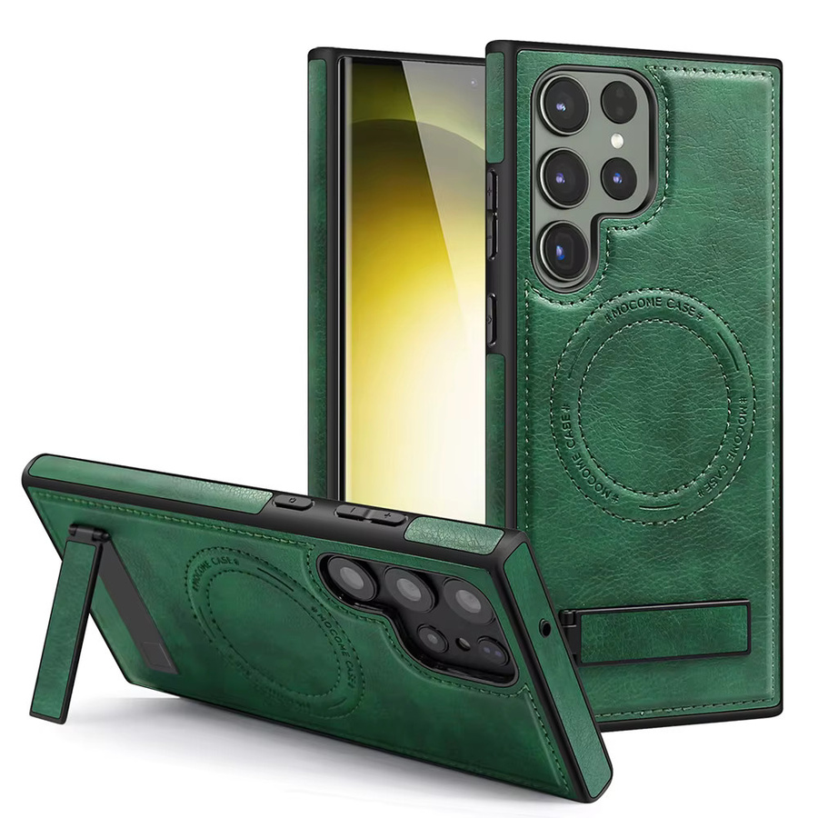 LICOERS Leder Hülle mit Standhalterung und MagSafe für Samsung Galaxy S26 Ultra, S26 Plus und S26 in Blau oder Grün - Bild 6