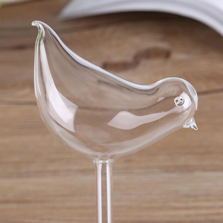 mfySpace Wasserspender für Zimmerpflanzen aus klarem Glas in Vogelform zur automatischen Selbstbewässerung - Bild 2