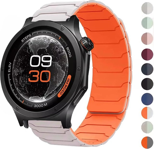 Uhrenarmband Silikon, Magnetisch, 22 mm, Unisex - Bild 1