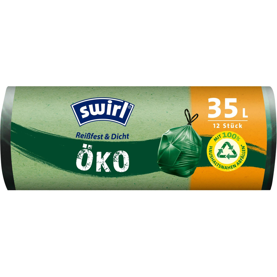 Swirl Müllbeutel 35 Liter mit Zugband, 12 Stück - Bild 2