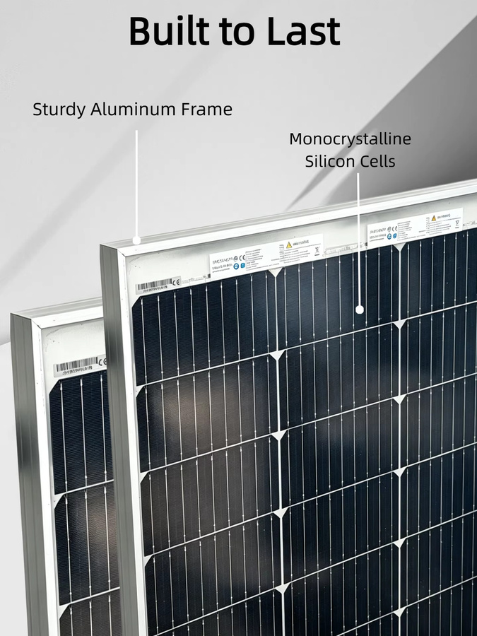 JINGYANGPV Bifaziales 240W Monokristallines Solarpanel 12V mit 2x 120W Photovoltaik-Leistungsmodul für Wohnmobile, Boote und Garten - Bild 4