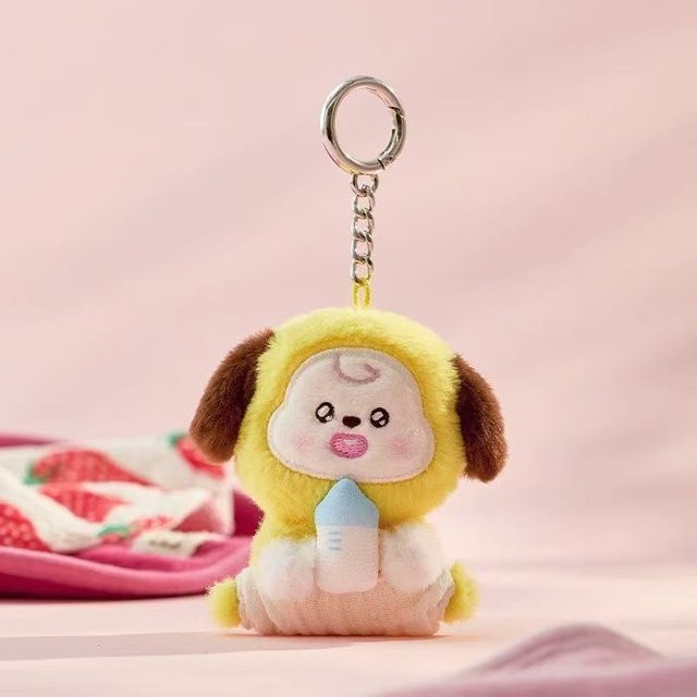 BTS BT21 Chimmy Plüschpuppe, Schlüsselanhänger, beige - Bild 1