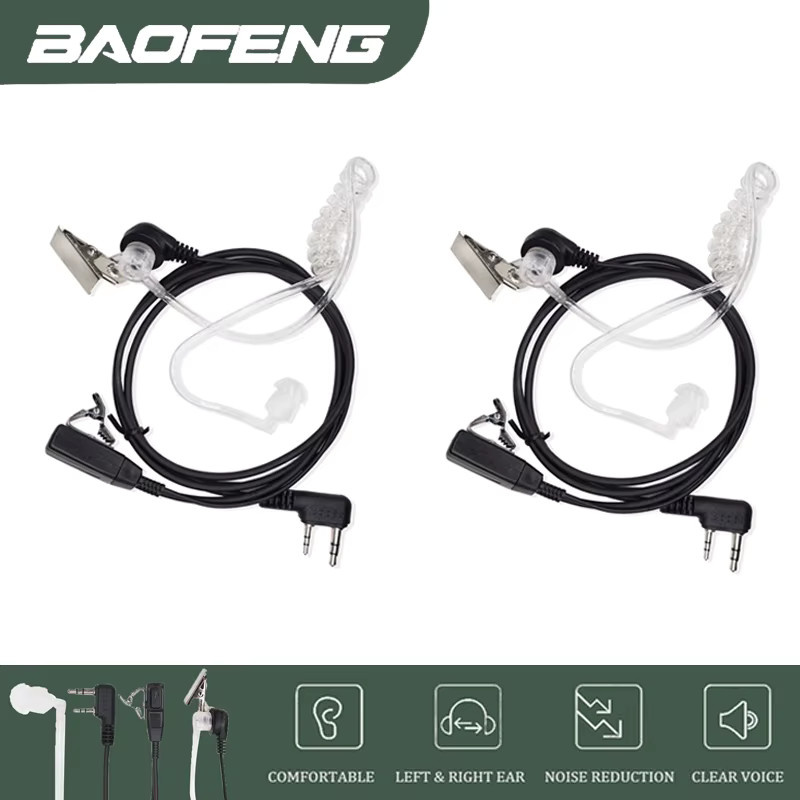 Baofeng Air Acoustic Tube 2-poliger PPT-Ohrhörer In-Ear Headset für Walkie Talkie und Funkgeräte wie UV-5R UV82 BF888S - Bild 2