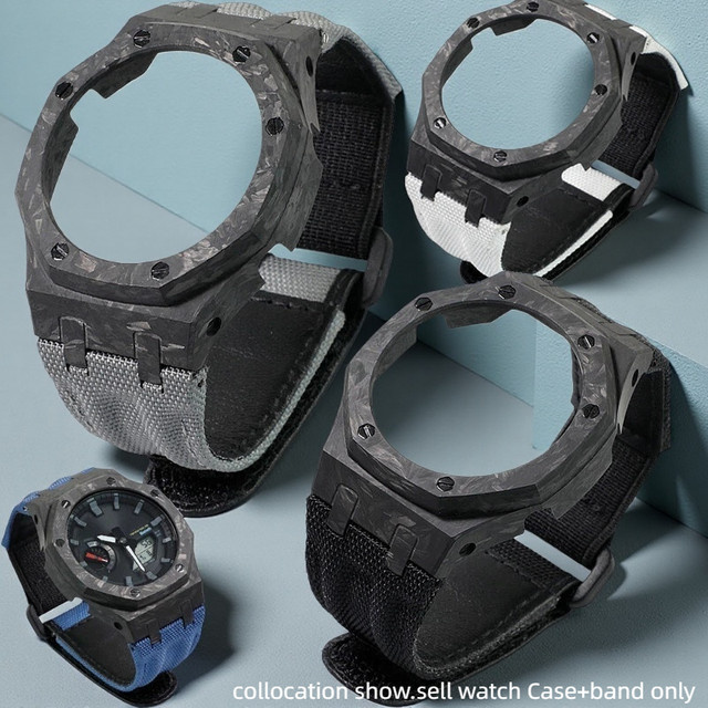 Casio Uhrenarmband, Nylon, Schwarz, Herren - Bild 1