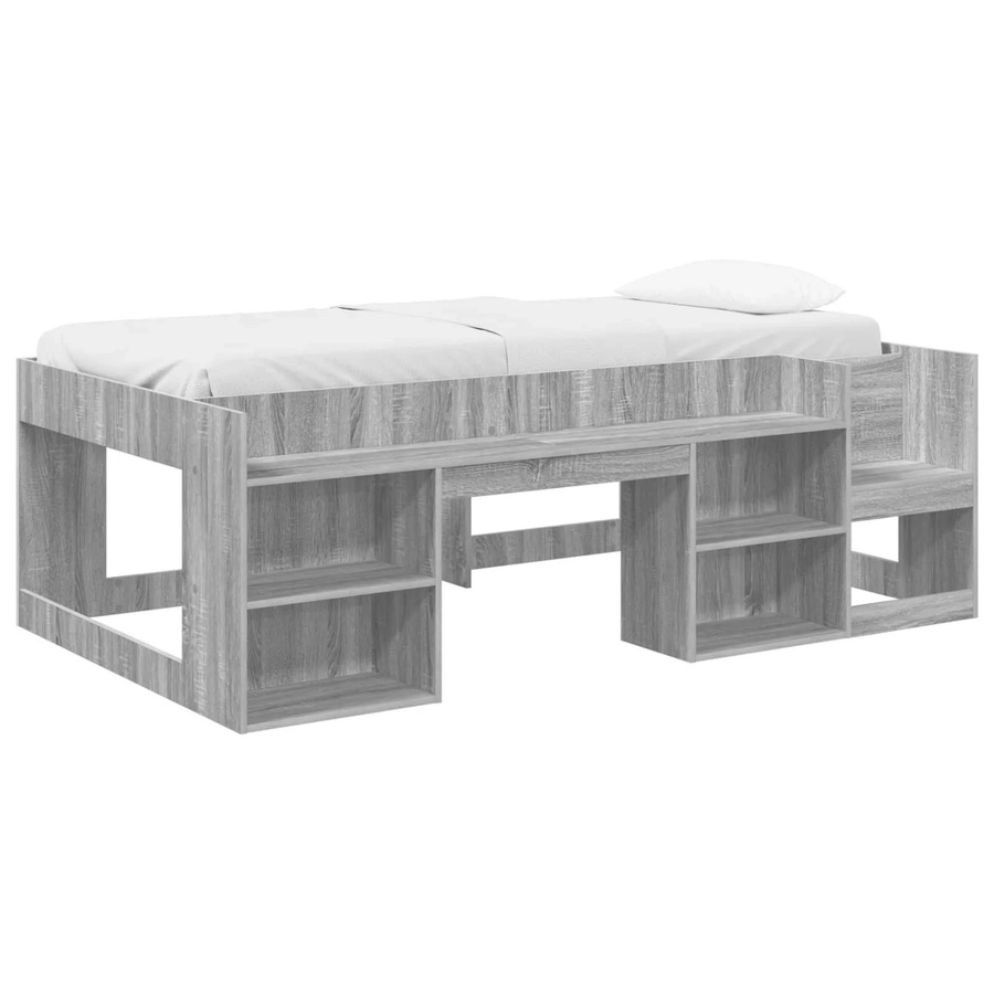 vidaXL Kinderbettgestell mit Stauraum in Grau Sonoma, B/L: 80 x 200 cm - Bild 2