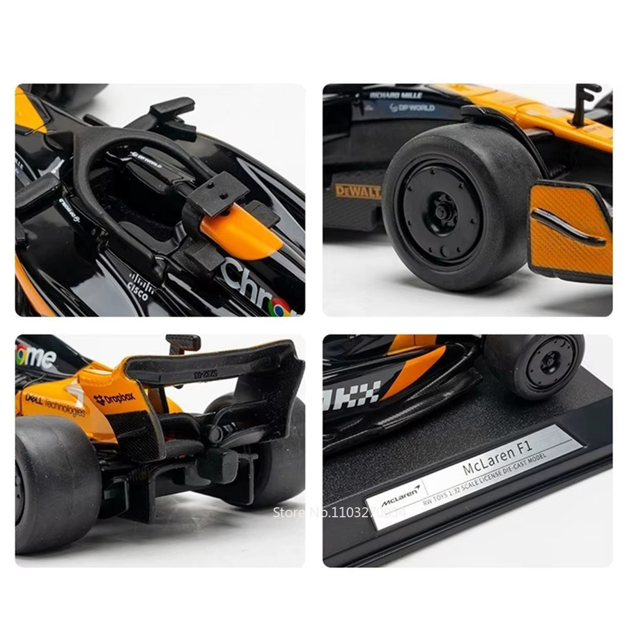MAKEDA F1 Formel-Rennwagen, Druckguss-Modell, 1:32, Metall, Gummi - Bild 4