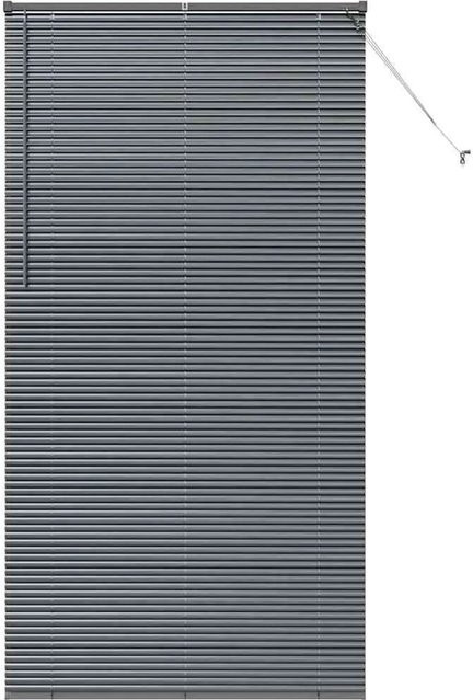 vidaXL Balkenjalousien mit Vorhängen aus Aluminium in Dunkelgrau, B: 120 cm, H: 220 cm - Bild 1