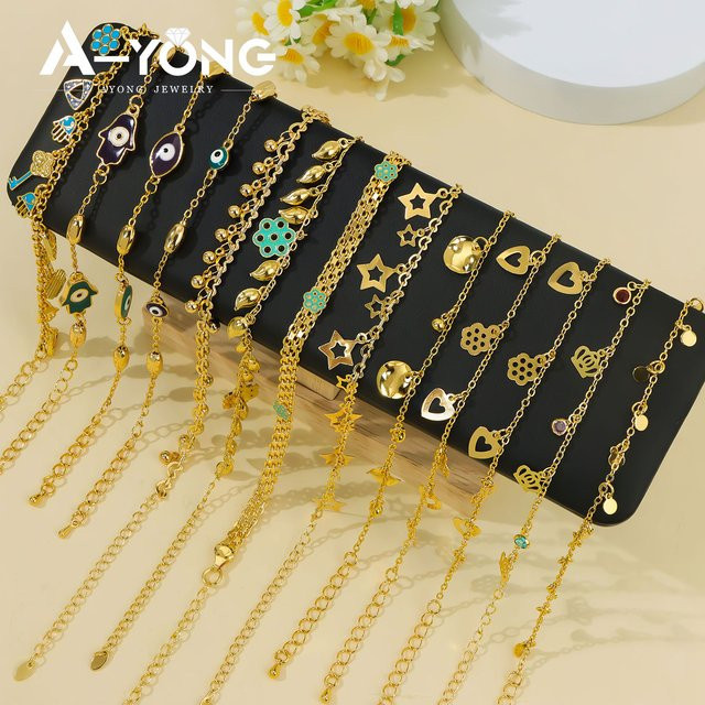 A-YONG AYONG JEWELRY Fußkettchen, Gold, Vintage, Damen - Bild 1