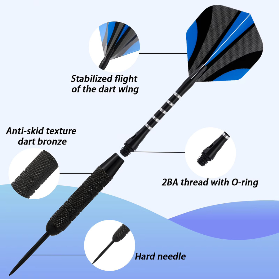 Huanqu Dart-Set, 3-teiliges Set, mit Dartschäften und Dart-Flights - Bild 2