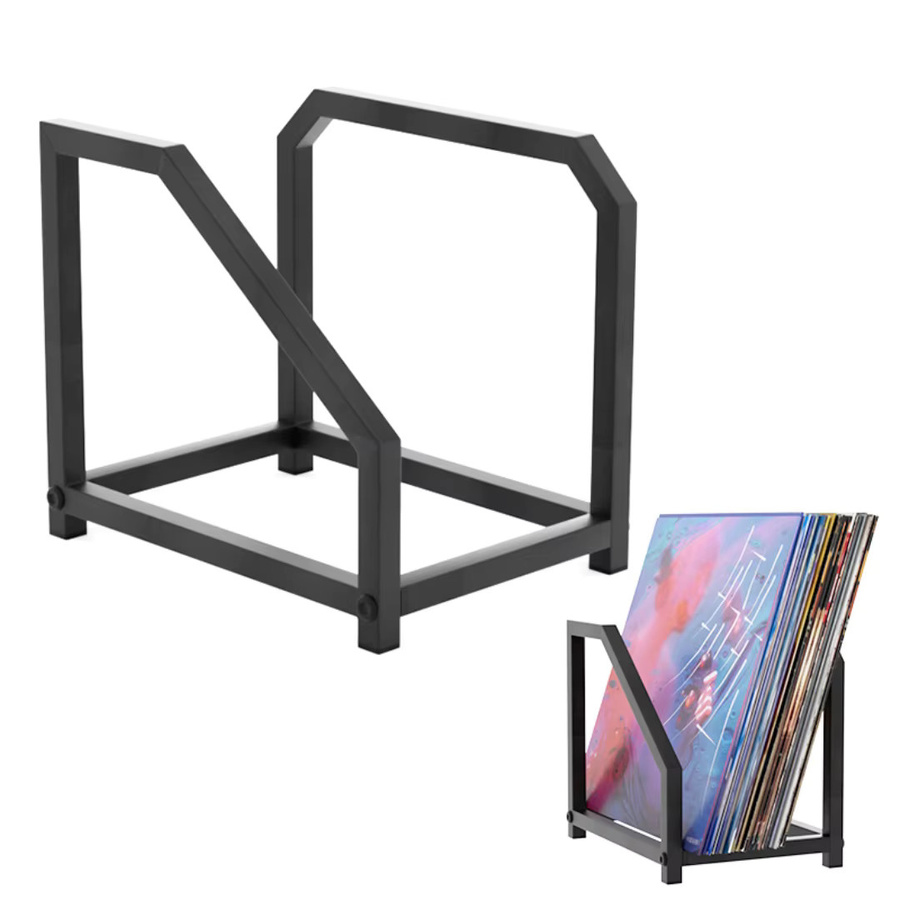 Perfit Schallplatten-Aufbewahrungsregal aus Metall in Schwarz Matt für bis zu 32 LPs - Bild 3