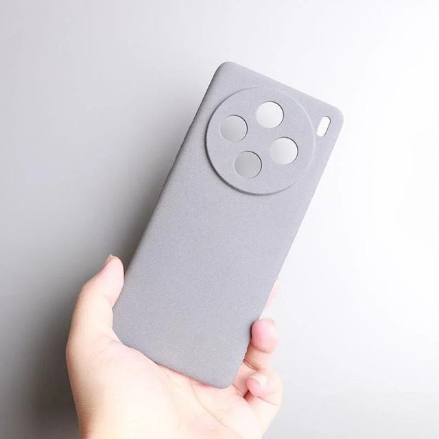 Matte Sandstein Silikonhülle für Vivo X200S, X200 Ultra, X200 Pro und X200 Pro Mini, stoßfeste TPU Bumper Abdeckung, Grau - Bild 1