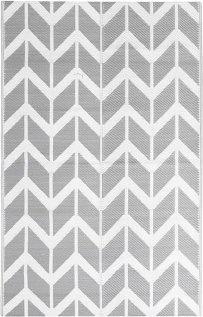 vidaXL Outdoorteppich mit Jacquard-Muster in Grau aus Polypropylen, Breite: 160 cm, Tiefe: 230 cm - Bild 1