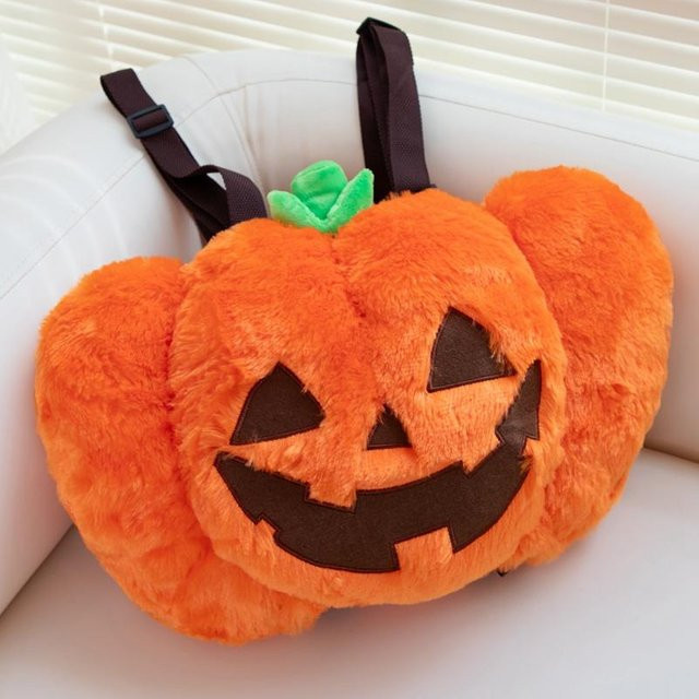Süßer Mu Cheng Halloween Kürbis Plüschtasche Puppe Kissen, Orange Schwarz, ab 14 Jahren - Bild 1