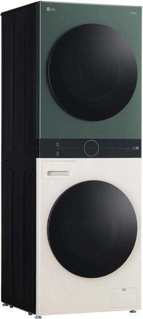 LG Waschturm WT1210EGF Waschmaschine und Wärmepumpentrockner Set in Weiß mit Aquastop, Dampfprogrammen und Trommelbeleuchtung - Bild 1