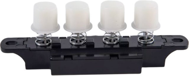 Schalter mit 4 Druckknöpfen in Schwarz für elektrische Bodenventilatoren, 250V - Bild 1