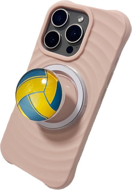 Korea 3D Kristallkugel Volleyball Handyhalterung mit magnetischem Griptok Ständer für dein iPhone 17 Pro Max - Bild 1