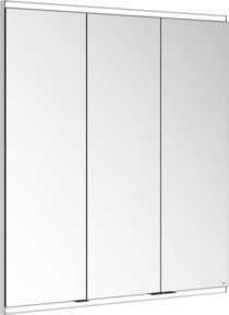 Keuco Spiegelschrank Royal Modular 2.0 in Weiß mit 3 Drehtüren, integrierter LED-Beleuchtung und Kristall-Doppelspiegel, B/H/T: 90 x 90 x 12 cm - Bild 1