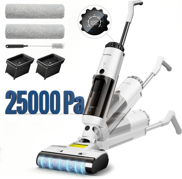 Yanhama K100 Kabelloser Nass-Trocken-Staubsauger mit Wischfunktion und Selbstreinigung in Weiß - Bild 1