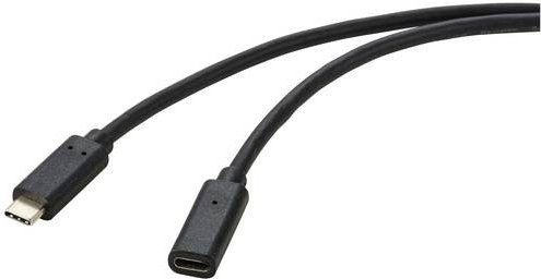 Renkforce USB-C Kabel USB 3.2 Gen2x2 Schwarz, Länge: 1,00 m, Modell RF-4755220 - Bild 1