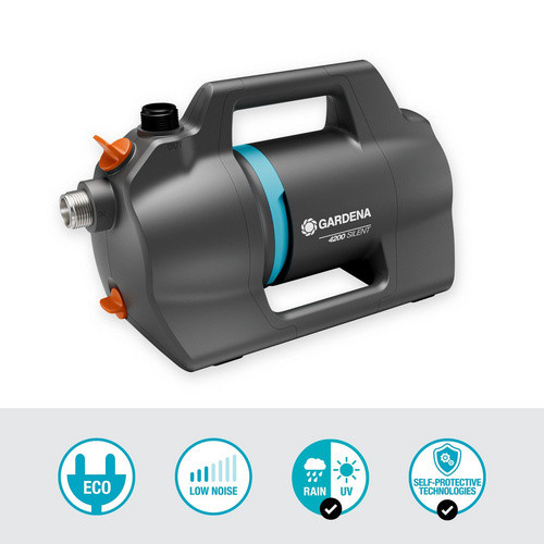 GARDENA Gartenpumpe Silent mit 4200 l/h Fördermenge und 600 W in Grau - Bild 2