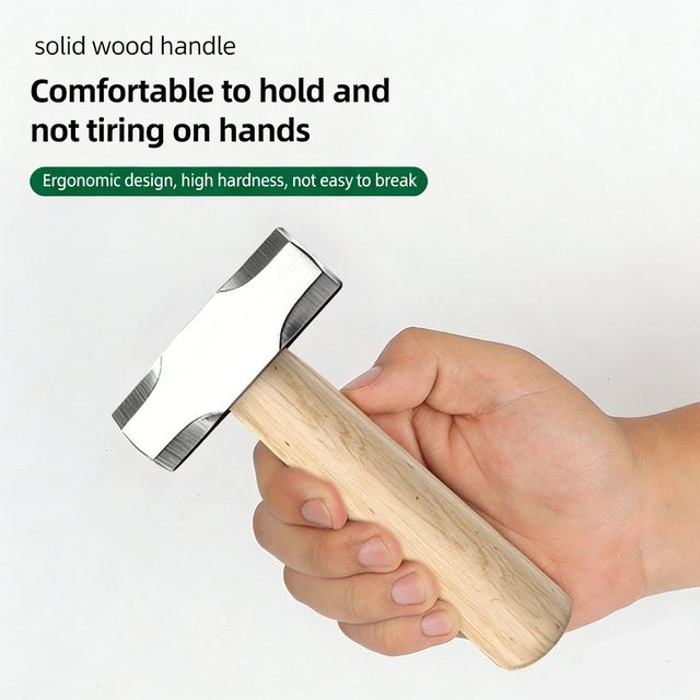 DTBD Klauenhammer mit Holzgriff und Hammerkopf aus Kohlenstoffstahl, 8 Unzen Mini-Hammer für Heimwerker - Bild 1