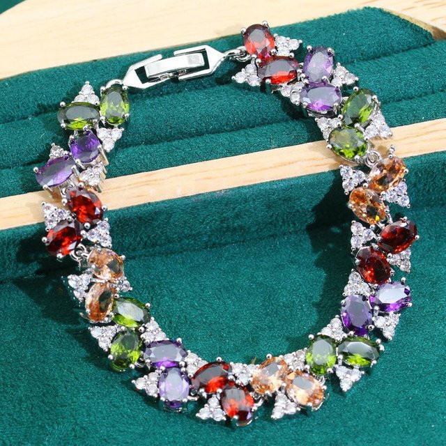 YIRAN Armband, AAA Zirkonia, grau, Damen - Bild 1