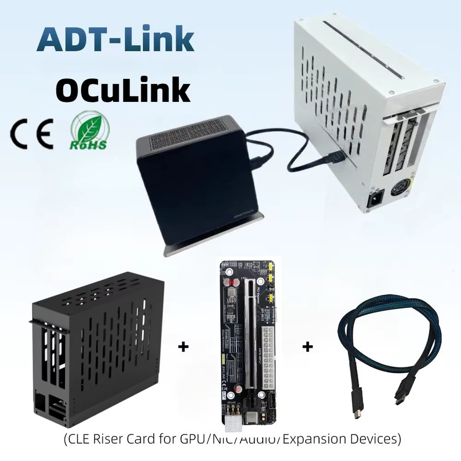 SPEEDIER Tragbares All-in-One eGPU-Dock Oculink externes Grafikkarten-Gehäuse mit PCIe 4.0 x4 für Laptop, Handheld-Gaming und Mini-PC - Bild 1