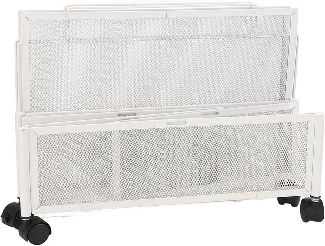 TOMTOP JMS Faltbarer Unterbett Kleiderorganizer mit Rädern und Mesh-Einsatz in Weiß - Bild 1