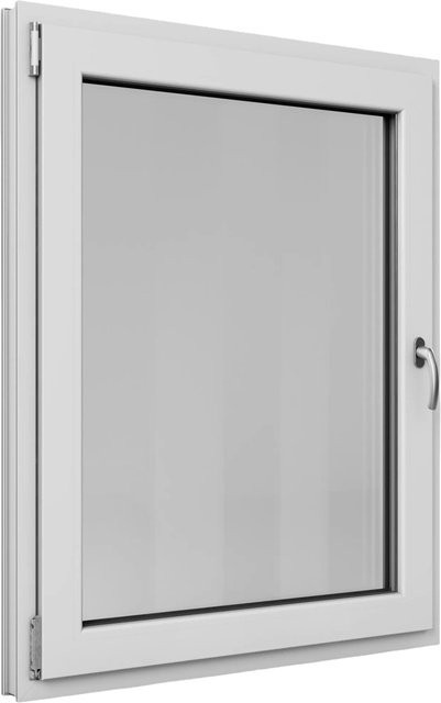 Roro Fenster Basic Kunststoff-Profil Weiß, Dreifachverglasung, Dreh-Kipp-Funktion, B: 95 cm, H: 120 cm, DIN L - Bild 1