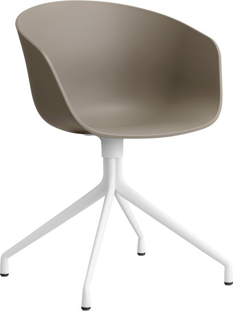 HAY About A Chair AAC 20 Drehstuhl mit Armlehnen in Beige aus Kunststoff und Aluminium - Bild 1